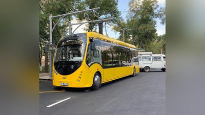 Изрображение 'В Ташкенте электробус приступает к обслуживанию пассажиров'