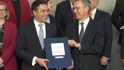 ' Shimoliy Makedoniya NATOga a`zo bo`ldi 'ning rasmi