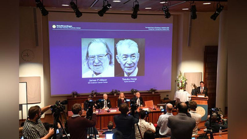 Изрображение 'НОБЕЛЕВСКАЯ ПРЕМИЯ ПО МЕДИЦИНЕ ПРИСУЖДЕНА ЗА БОРЬБУ С РАКОМ'