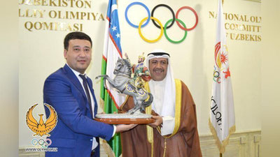 'Шайҳ Аҳмад Ал-Фаҳад Ал-Сабах Ўзбекистон Миллий олимпия қўмитасига ташриф буюрди (фото)'ning rasmi