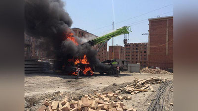 Изрображение 'Водитель автокрана в Ташкенте погиб от поражения током'