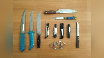 Изрображение 'В Ташкенте за пять дней у граждан нашли 304 ножа и 4 биты'