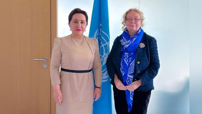 Изрображение 'Председатель Сената провела в Женеве встречу с заместителем Генерального секретаря ООН'