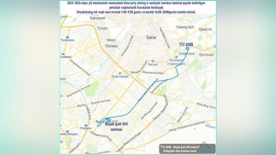 Изрображение 'В связи с началом учебного года в Ташкенте запускают новые маршруты и экспресс-автобусы'