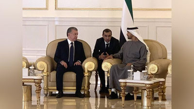 Изрображение 'Глава Узбекистана встретился с Президентом Объединенных Арабских Эмиратов'