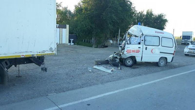 Изрображение 'В ДТП в Бухарской области погибли водитель и пассажир машины скорой помощи'