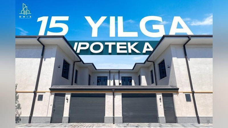 'Onix turar-joy majmuasi tayyor kadastirga ega ilk 10 ta kottejlarni 30% boshlang`ich to`lov bilan 15 yilga ipotekaga sotib olish imkoniyatini taqdim etadi.'ning rasmi