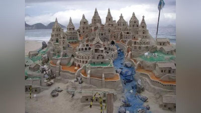 'Пляжда қумдан қаср барпо этилди'ning rasmi