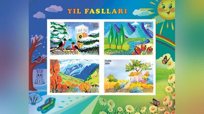 Изрображение 'Детские рисунки появятся на марках в Узбекистане'