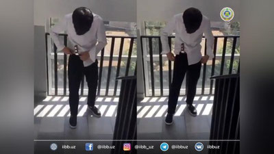 Изрображение 'Сотрудники ГУВД Ташкента нашли "героя" видеоролика в TikTok, позировавшего с ножом в подъезде'