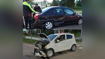 Изрображение 'В Ташкенте столкнулись “Ласетти” и “Спарк”: один из водителей госпитализирован'