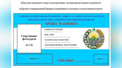 'SPORT PASPORTI TO`G`RISIDAGI NIZOM TASDIQLANDI'ning rasmi