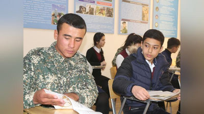 'ЎҚУВЧИЛАР ҲАРБИЙ ҚИСМЛАРДА БЎЛИШДИ'ning rasmi