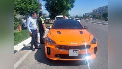 Изрображение 'В Намангане разыскали должника и изъяли его иномарку с номером "777"'