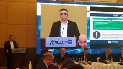 'Davlat xizmatlari agentligi direktori “Doing business” reytingida O`zbekiston poziyasini yaxshilashga bag`ishlangan tadbirda nutq so`zladi'ning rasmi