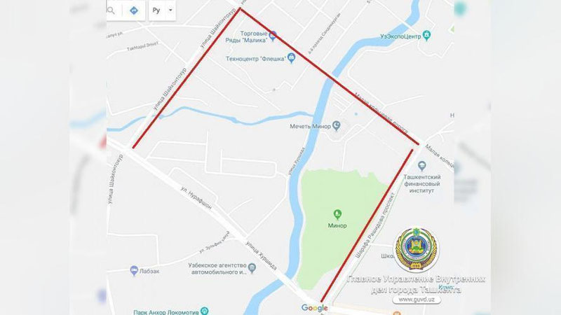 'Poytaxtning bir qator ko`chalarida harakat cheklanadi'ning rasmi