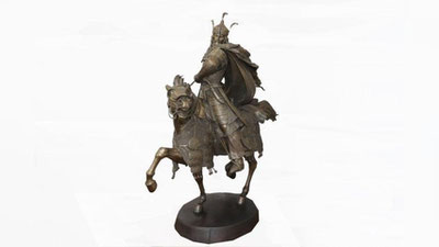 'Britaniyada ijod qilayotgan o`zbek haykaltaroshi O`zbekistonga Boburning bronza haykalini tuhfa qildi'ning rasmi