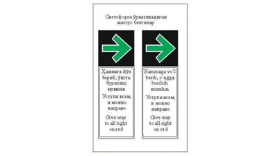 'Пойтахтнинг баъзи чорраҳаларида қизил чироқда ўнгга бурилишга рухсат берилди'ning rasmi