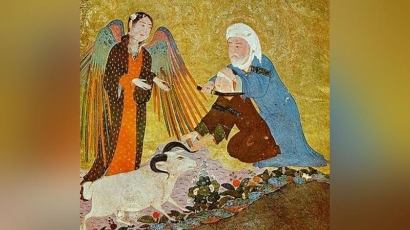 Изрображение 'В какой коллекции найдена миниатюра эпохи Тимуридов с изображением истории Курбан хайита?'