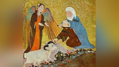 Изрображение 'В какой коллекции найдена миниатюра эпохи Тимуридов с изображением истории Курбан хайита?'