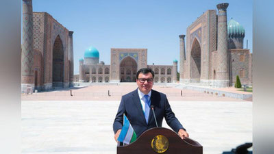 'Aziz Abduhakimov UNWTO Evropa mintaqaviy komissiyasi yig`ilishining 65-sessiyasida Registondan turib qatnashdi'ning rasmi