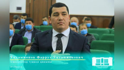 'Sayxunobod tumaniga yangi hokim tayinlandi'ning rasmi