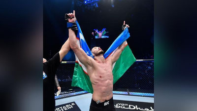 Изрображение 'Махмуд Мурадов одержал третью победу в боях UFC (видео)'