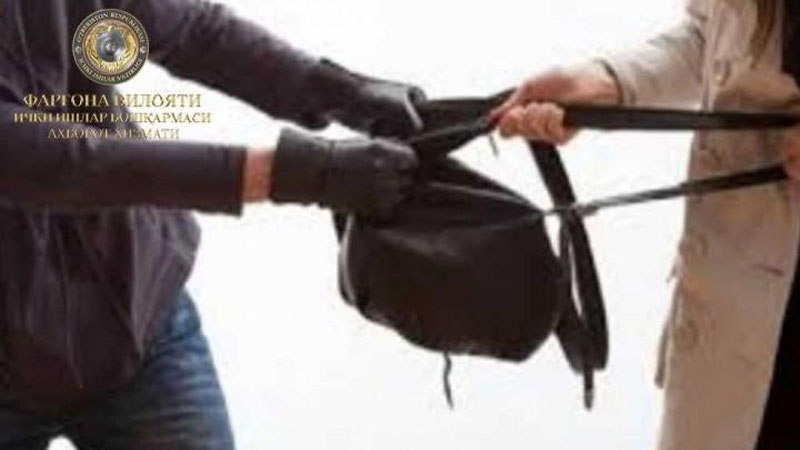 'Фарғонада аёлнинг уяли телефон аппарати ва пулларини тортиб олган "шоввоз" қўлга олинди'ning rasmi