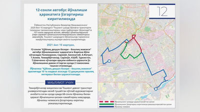 Изрображение 'С сегодняшнего дня частично изменил движение автобус №12'