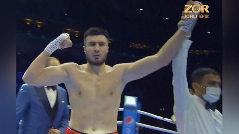 'Bahodir Jalolov ham 2 roundda nokaut bilan g`alaba qozondi'ning rasmi