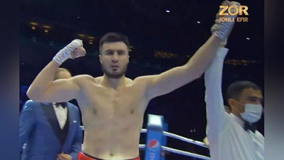 'Bahodir Jalolov ham 2 roundda nokaut bilan g`alaba qozondi'ning rasmi