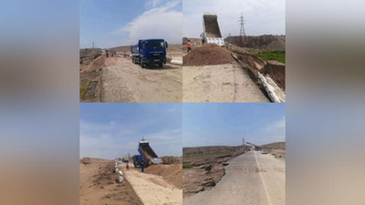 'Kecha Namaganda sodir bo`lgan suv toshqini Pop tumanidagi 15 kilometr yo`lni ko`chirib tashlagan'ning rasmi