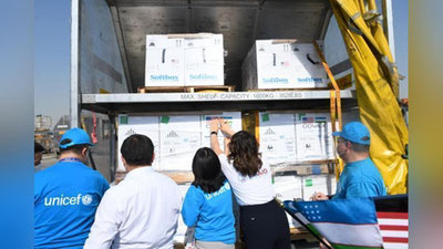 Изрображение 'ЮНИСЕФ осуществил доставку в Узбекистан 1,2 млн доз вакцины Pfizer-BioNTech (фото)'