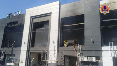 Изрображение 'В Алмазарском районе произошел пожар в здании столовой (видео)'