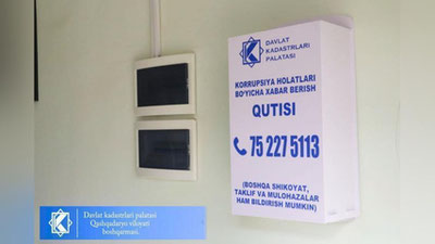 '"Коррупция қутиси": Қашқадарё кадастрида янги ташаббус йўлга қўйилди'ning rasmi