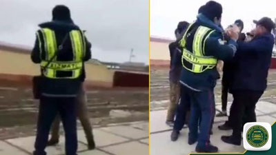 'Navoiyda avtomobilni jarima maydoniga olib ketayotgan YPX xodimi ayovsiz do`pposlandi (video)'ning rasmi