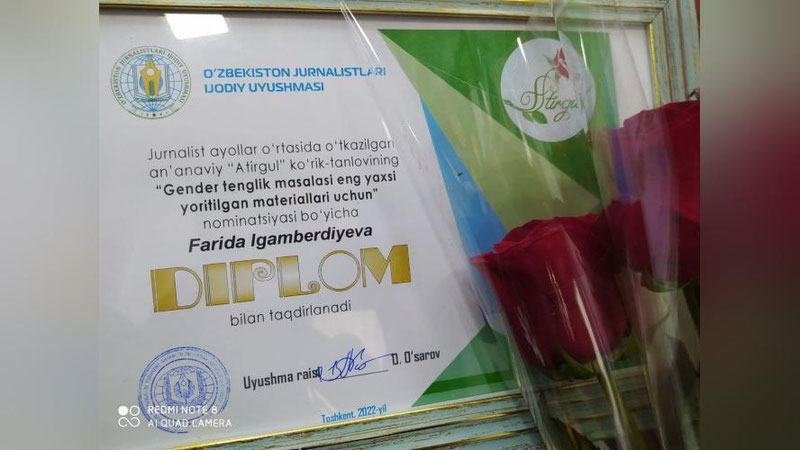 '“Атиргул” – журналист аёллар танловининг ғолиблари аниқланди'ning rasmi
