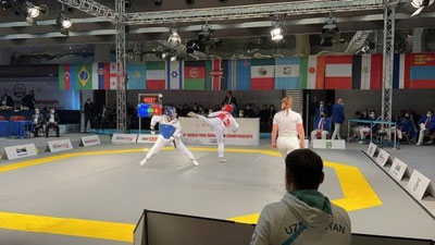 'Таеквондо. Гулжаной Наимова Туркия, Сербия ва испаниялик спортчиларни мағлубиятга учратиб олтин медални қўлга киритди'ning rasmi