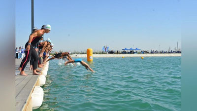 Изрображение 'На Самаркандском гребном канале стартовал чемпионат Азии по плаванию в открытой воде'