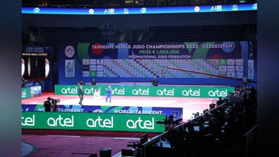 'O`zbekistonda Artel' homiyligida dzyudo bo`yicha jahon chempionati bo`lib o`tmoqda'ning rasmi