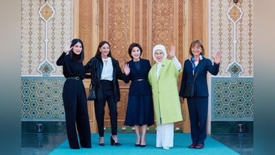 Изрображение 'Первые леди стран-участниц саммита ОТГ в Самарканде посетили комплекс «Вечный город» (фото, видео)'