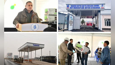 '“O`zbekneftgaz”: Buxoro neftni qayta ishlash zavodiga qarashli neft mahsulotlarini yuklaydigan va etkazib berishni ta`minlaydigan estakada ish boshladi'ning rasmi