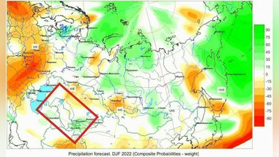 'Шимолий Евроосиё иқлим маркази Ўрта Осиё мамлакатлари учун ёғингарчилик прогнозини эълон қилди'ning rasmi