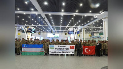 'Turkiyada zilzila oqibatlarini bartaraf etishda ishtirok etgan O`zbekiston Mudofaa vazirligining tibbiy otryadi Toshkentga qaytib keldi (foto)'ning rasmi