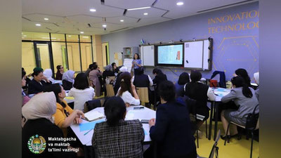 'O`zbekistondagi umumta`lim maktablariga Prezident maktablari metodikasi targ`ib qilinyapti'ning rasmi