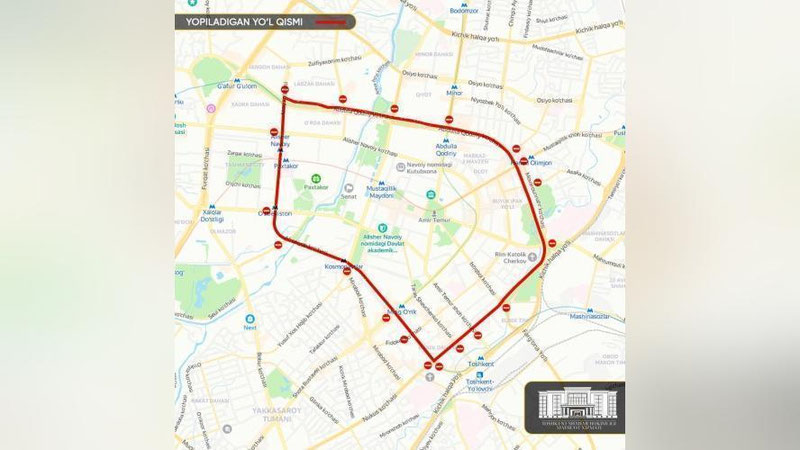 Изрображение 'Участки центральных улиц в Ташкенте перекроют из-за веломарафона'