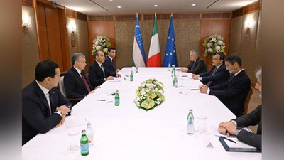 Изрображение 'Шавкат Мирзиёев провел в Милане встречу с губернатором Ломбардии'