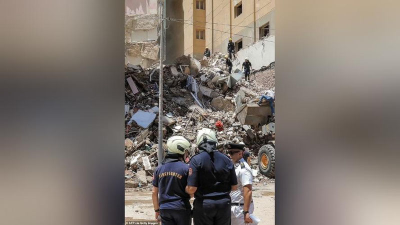 Изрображение 'В Египте обрушился многоэтажный дом (видео)'