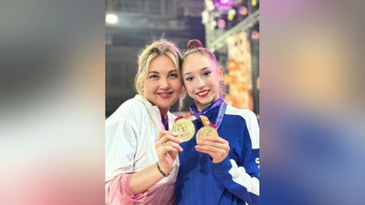 Изрображение 'Анастасия Саранцева и Мишель Нестерова завоевали награды ЧМ по художественной гимнастике'