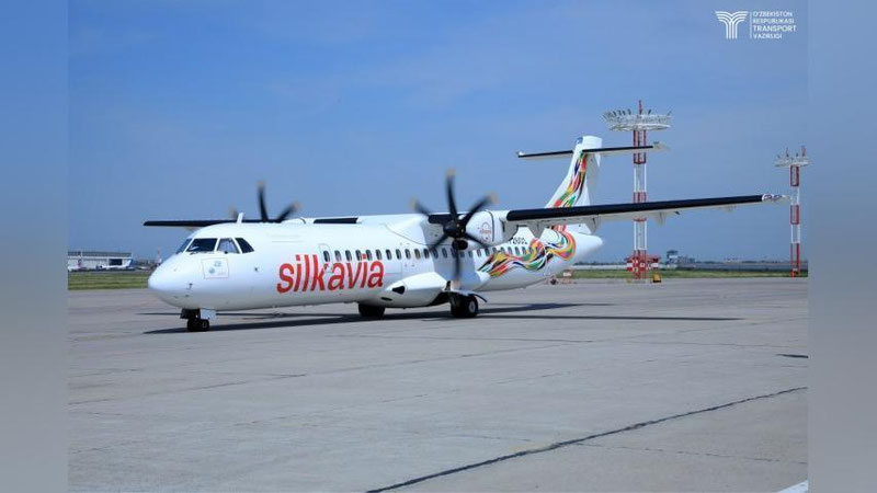 '"Silk Avia" Самарқанддан Қозоғистоннинг Туркистон шаҳрига парвозларни йўлга қўймоқда'ning rasmi